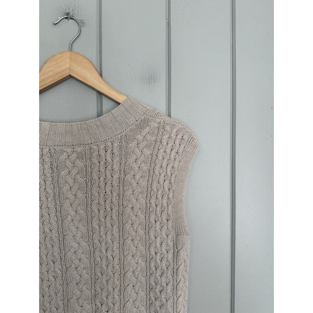 Evereve Sweater Vest XS Cable Knit Y2K Preppy Academia V-Neck Layering - Picture 7 of 7